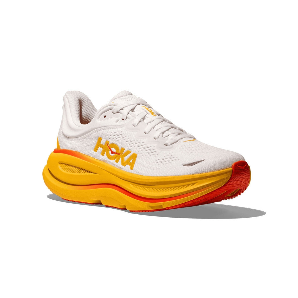 HOKA BONDI 9 - WHITE/ORANGE
