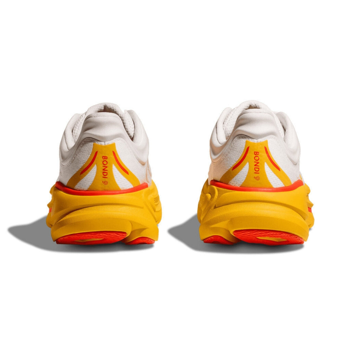 HOKA BONDI 9 - WHITE/ORANGE
