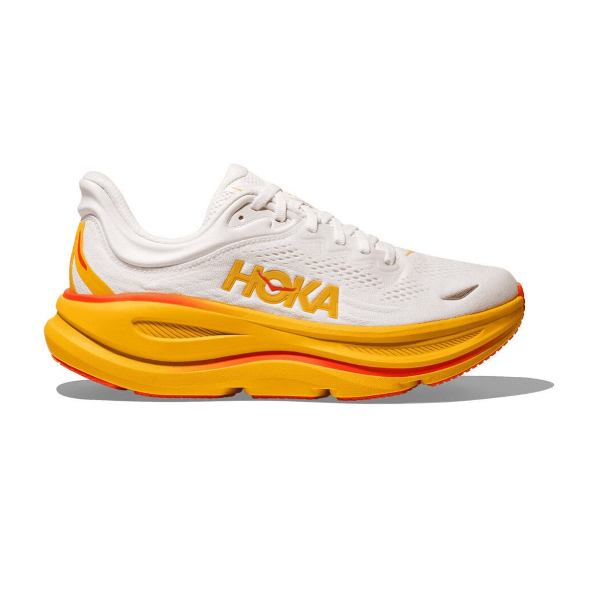HOKA BONDI 9 - WHITE/ORANGE