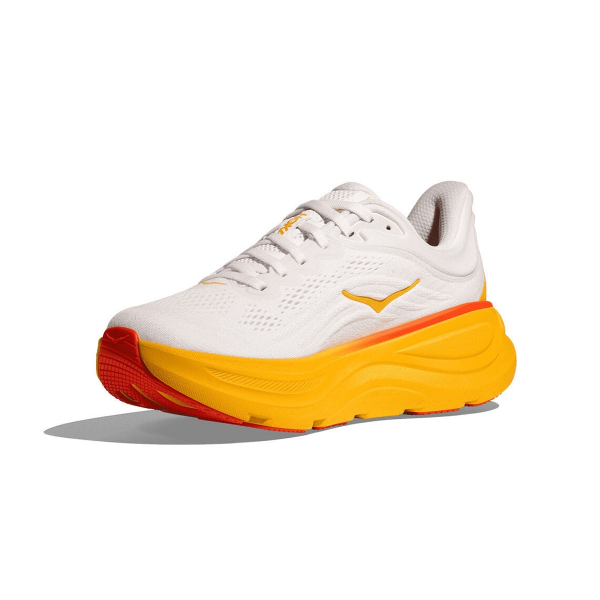 HOKA BONDI 9 - WHITE/ORANGE