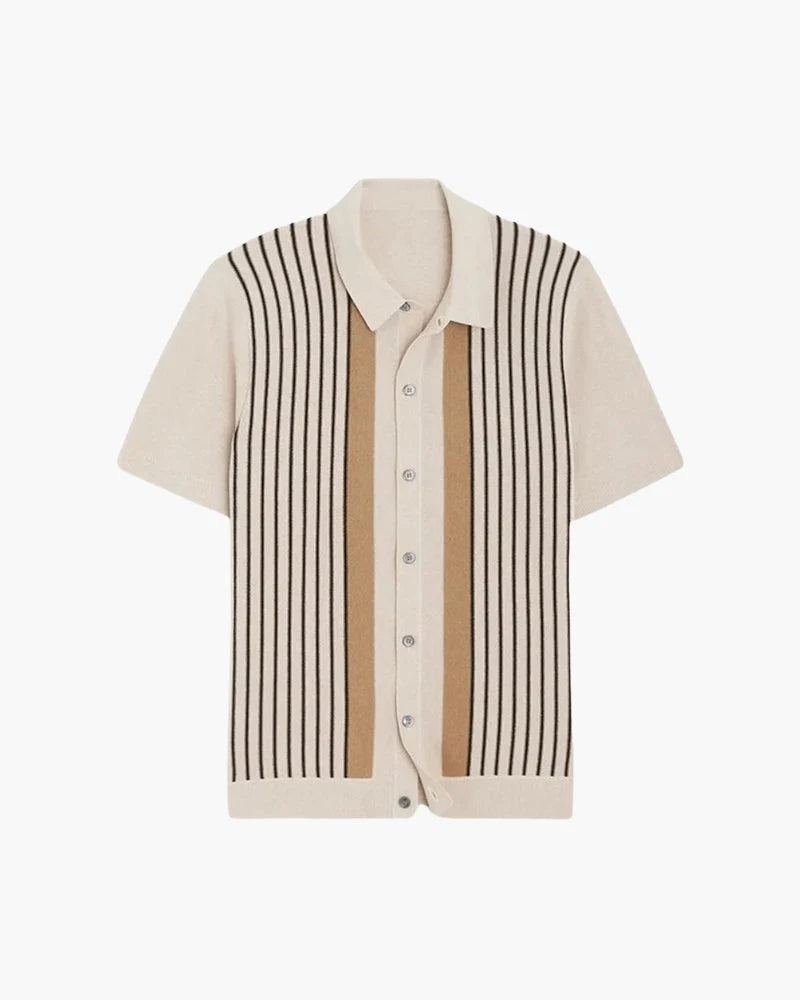 Herren Vintage-Strickhemd – Stilvoll & Elegant